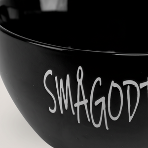 Skål keramikk sort smågodt stor
