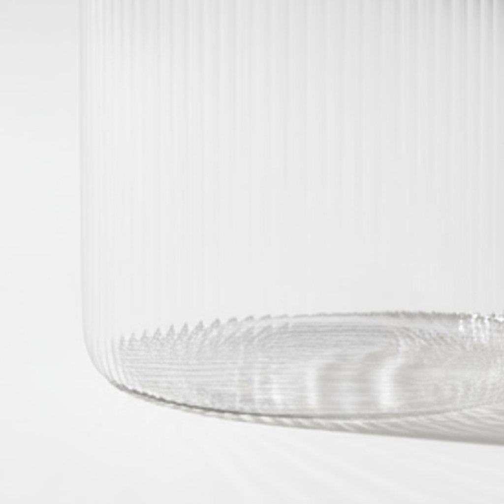 Glasskrukke med lokk i tre og håndtak – 900 ml, 10×17,5 cm