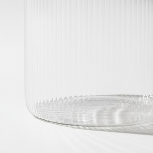 Glasskrukke med lokk i tre og håndtak – 900 ml, 10×17,5 cm