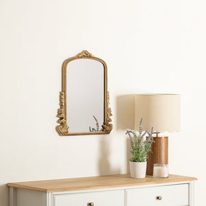 Veggspeil med gullfarget ramme Victoria 41 x 51 cm