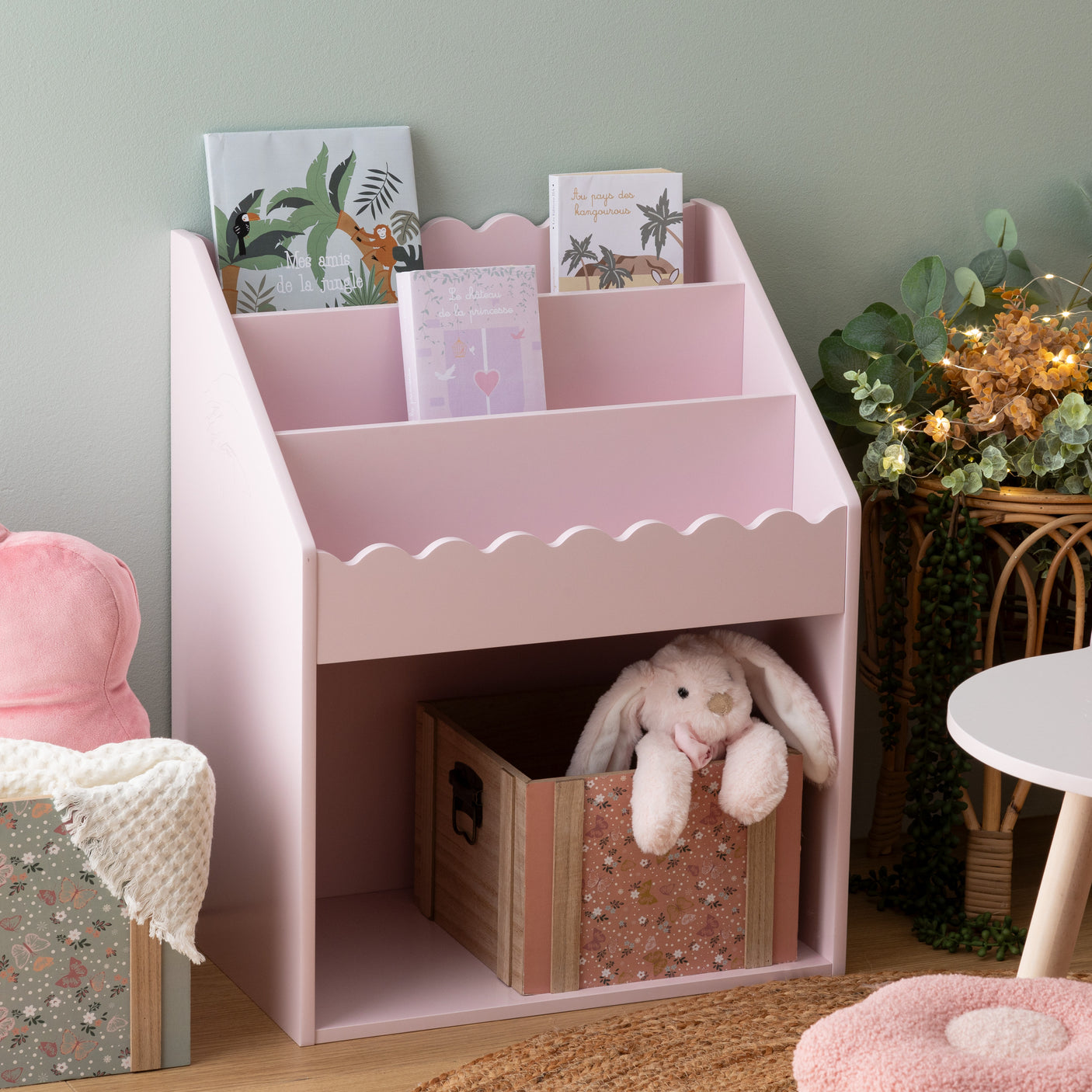 Bokhylle for barn Antea rosa 48 x 32 x 60 cm