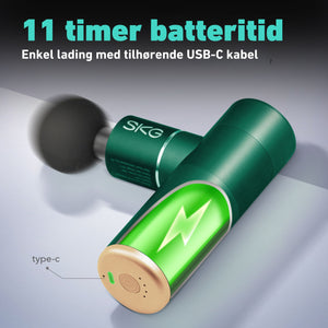 SKG-merket F3 massasjepistol for dyp muskelbehandling.