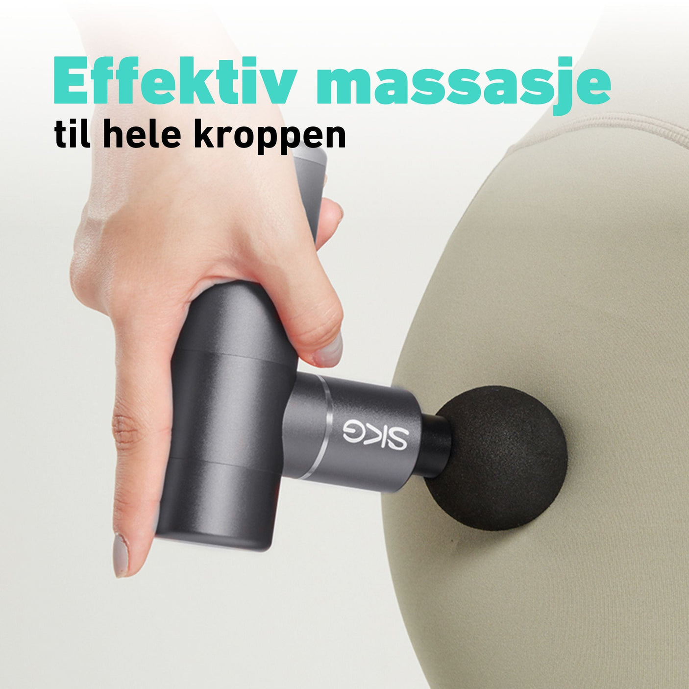 Trådløs massasjepistol designet for dyp muskelavslapning og smertelindring.