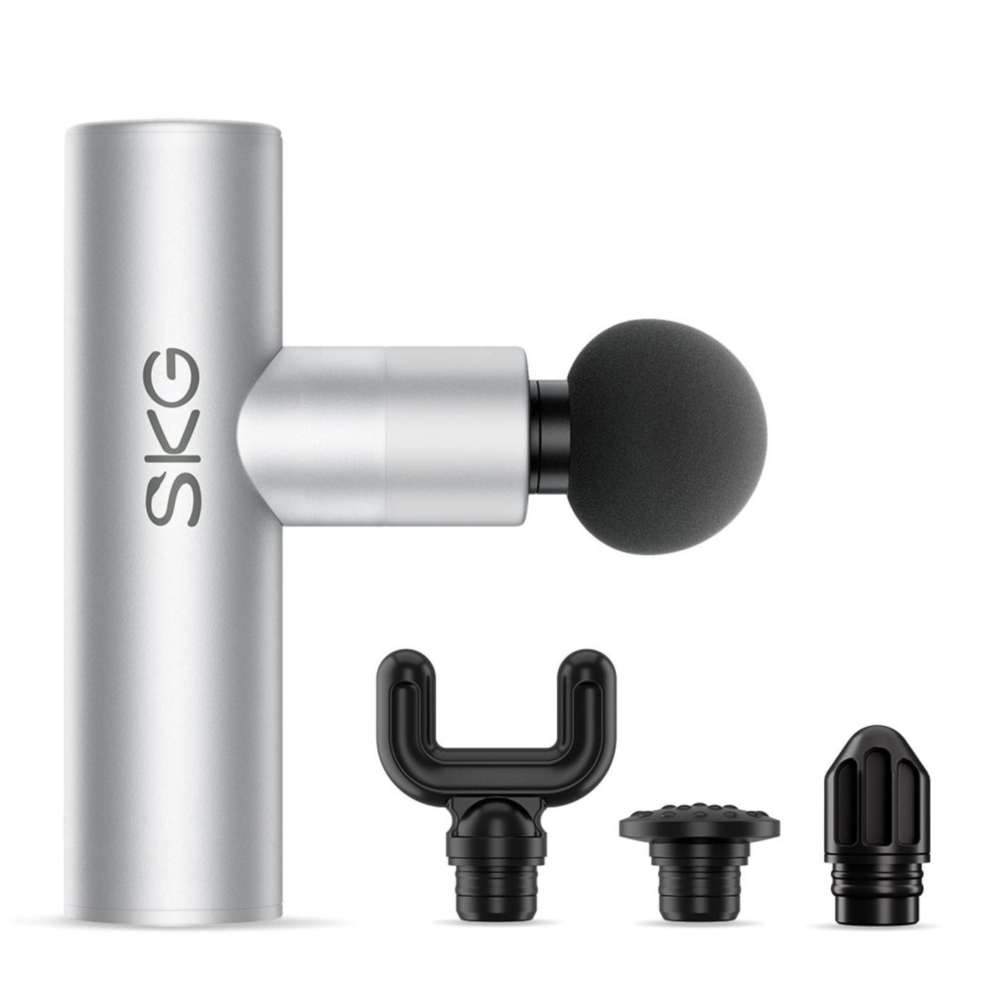 Støysvak massasjepistol med flere hastighetsinnstillinger.