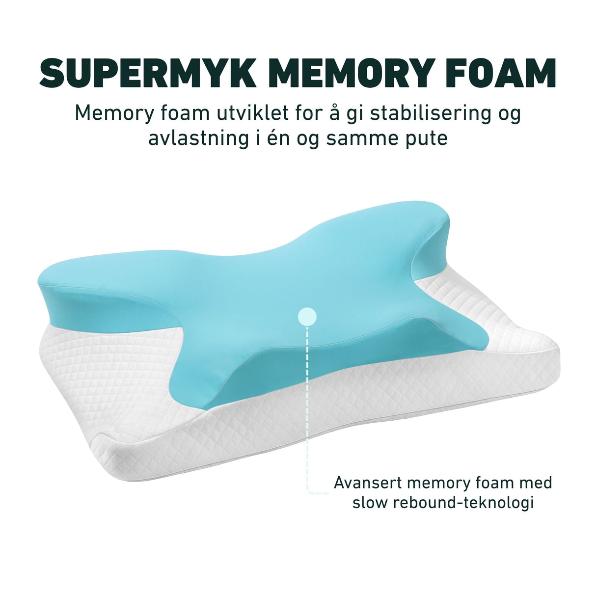 Supermyk memory foam. avansert memory foam med slow rebound-teknologi