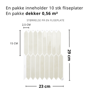 10-pk Hedda beige selvklebende veggfliser