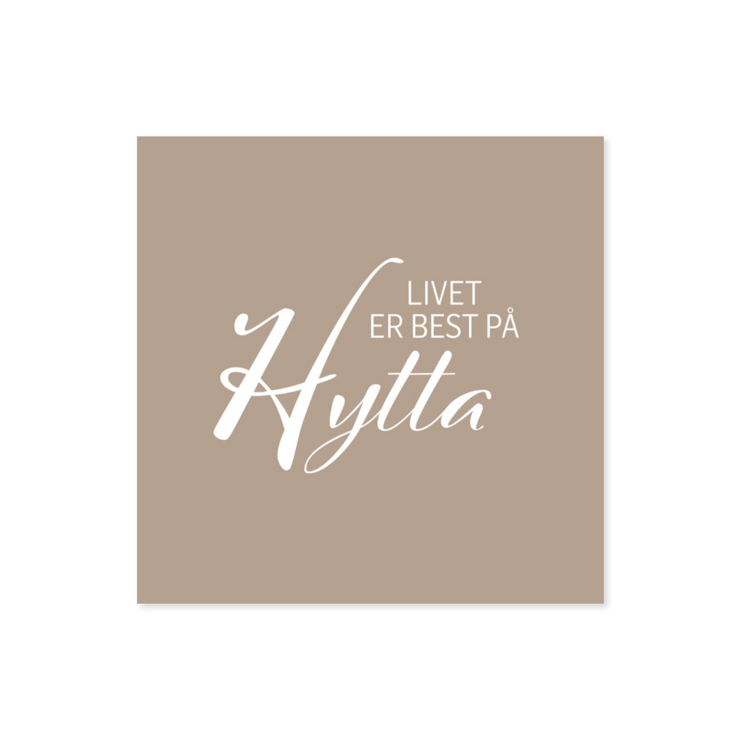 Servietter til hytta, beige 20-pk