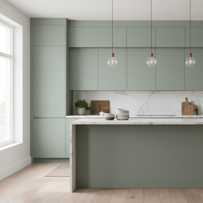 Uni matt sage green kontaktplast - Lindas Dekor