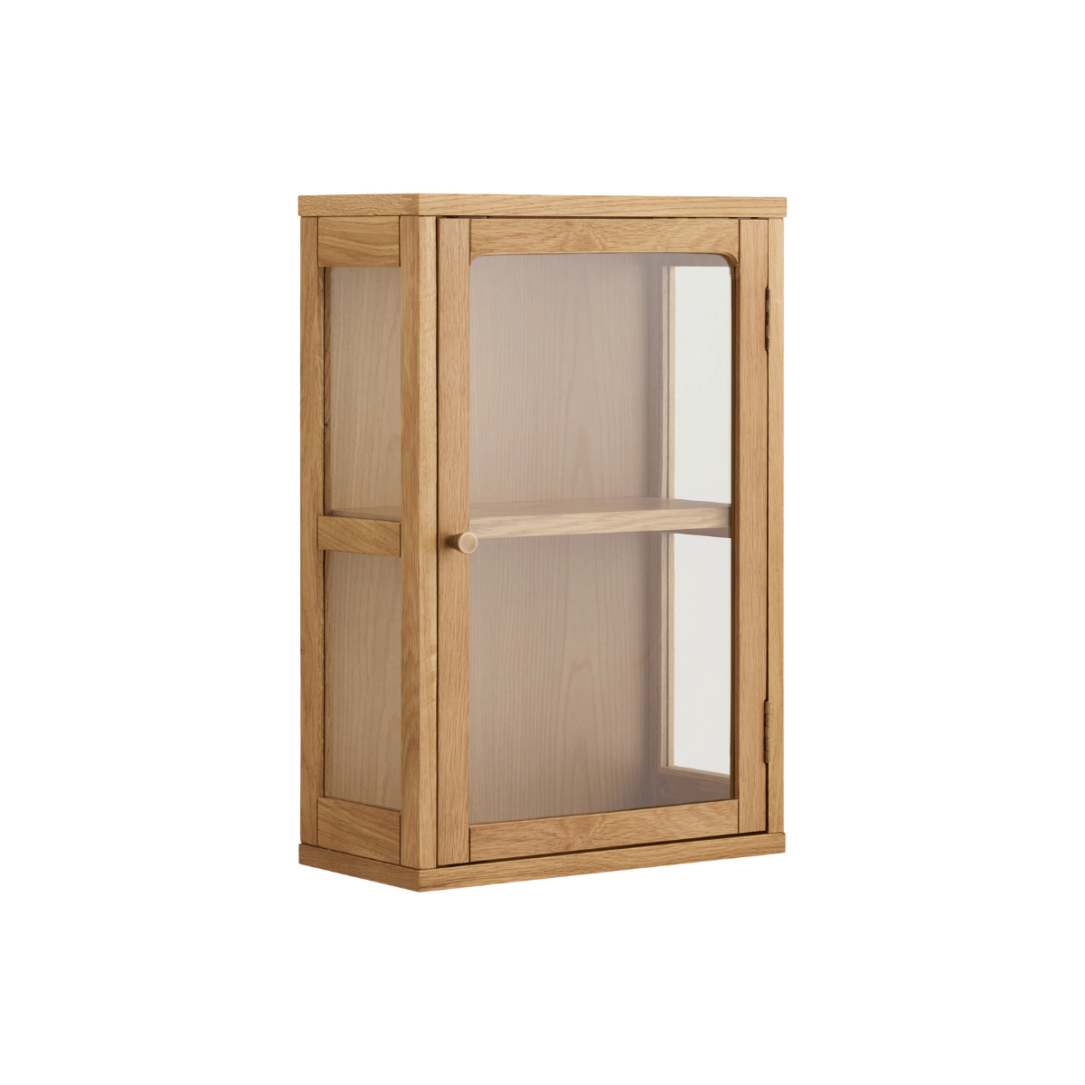 Zamora vegghengt vitrineskap eik natur 40x20x60 cm