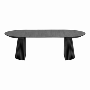 Osaka uttagningsbart matbord svart ekfiner 120–240 cm