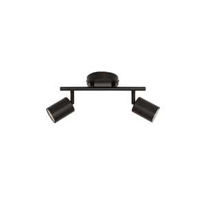 Vico vegg- og taklampe sort med 2 justerbare spotter 25,5 cm