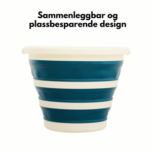 Sammenleggbar bøtte 10 liter blå