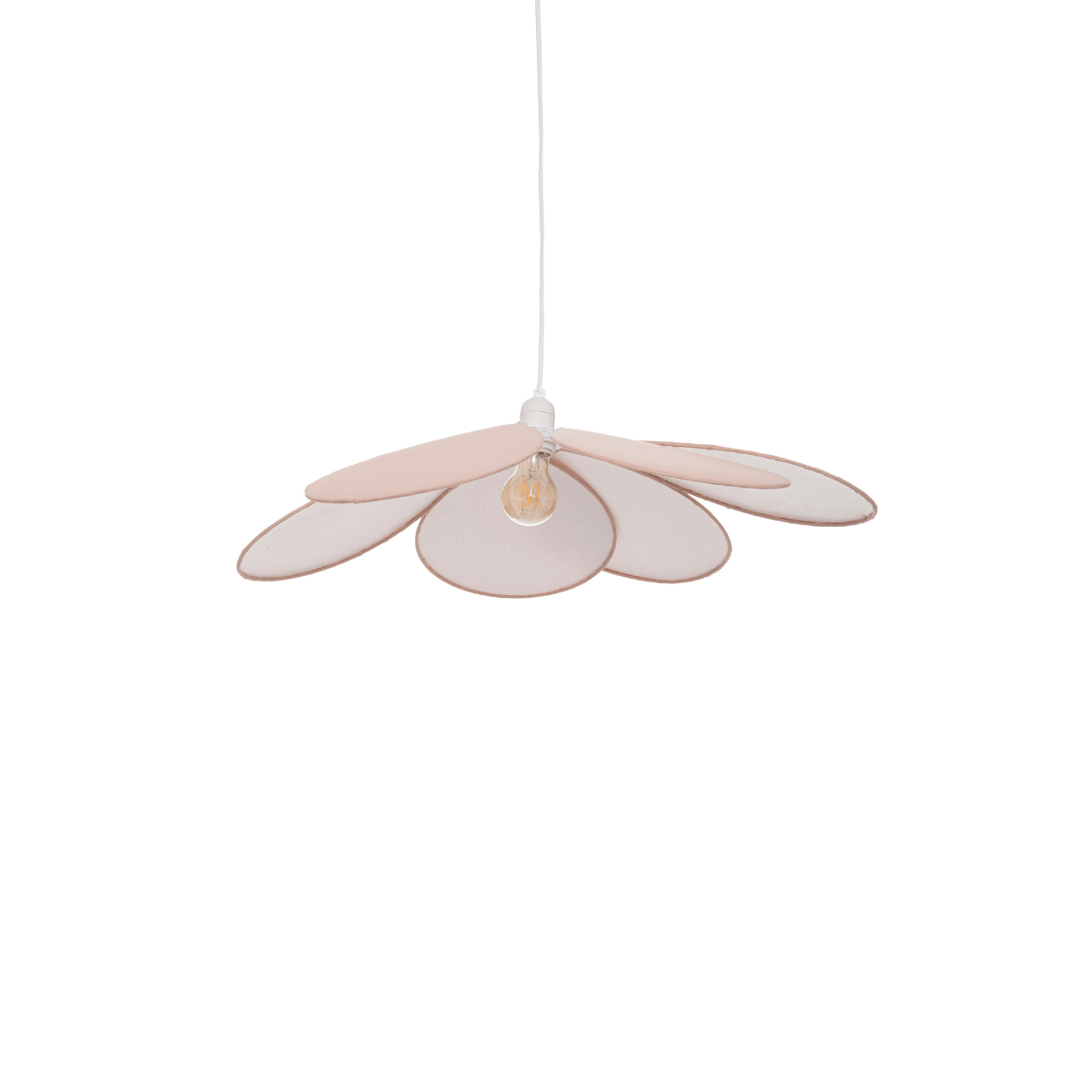 Taklampe kronblad rosa 64 cm