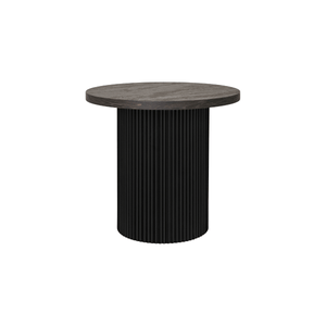 Boavista sidebord mørk brun ø48 cm rundt sidebord til stue