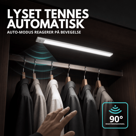 Oppladbar LED-list med bevegelsessensor 60 cm