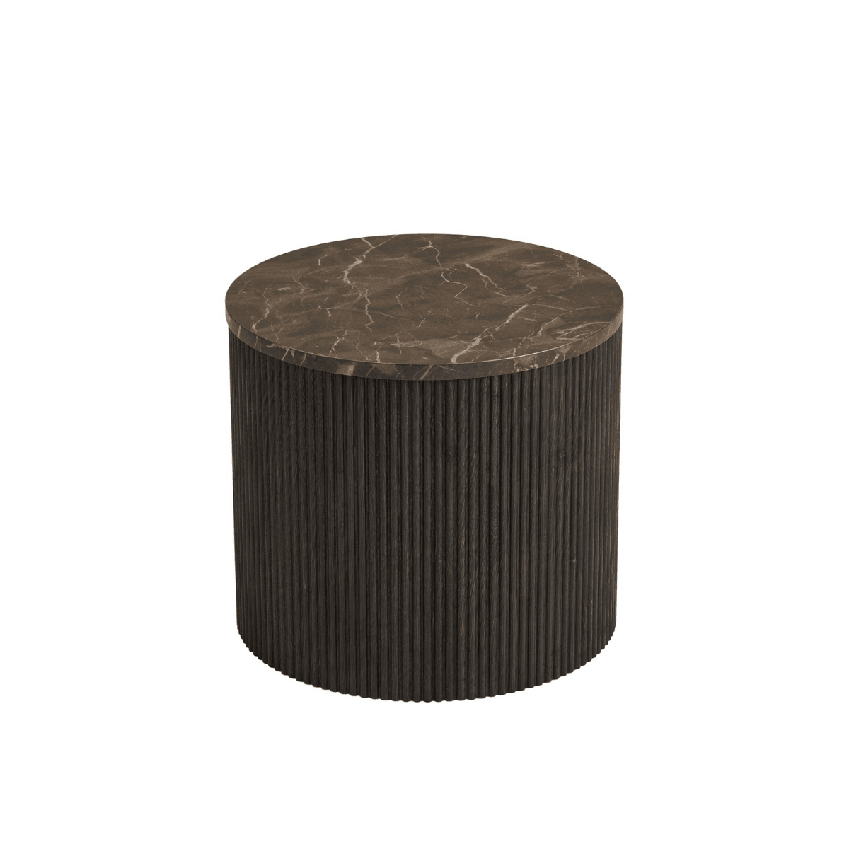 Rota sidebord, mørk brun ø45 cm - Lindas Dekor Sidebord