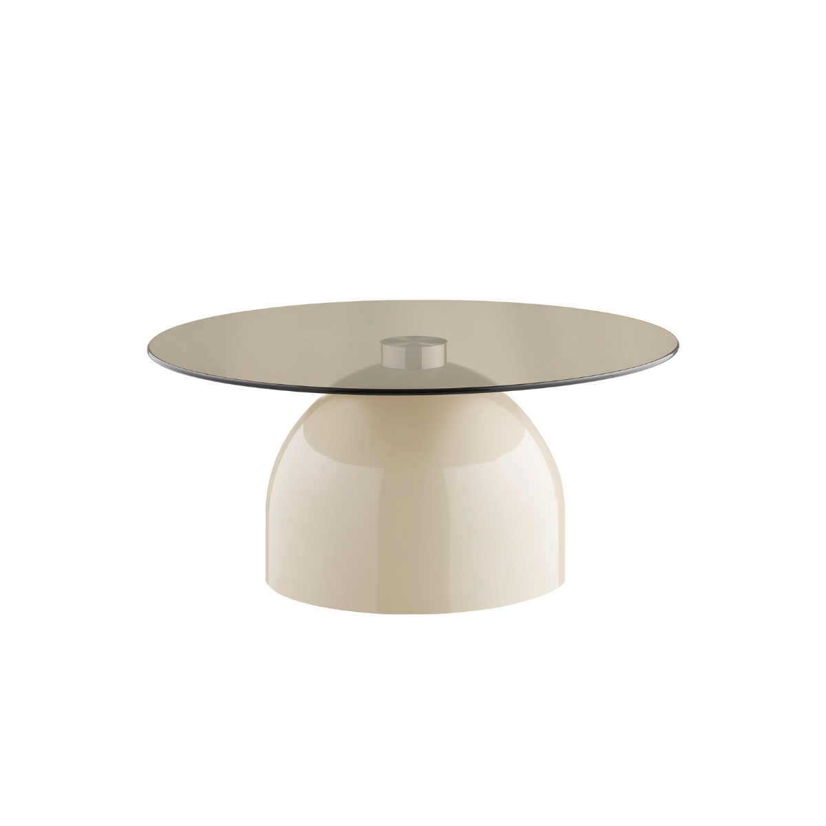 Ravello sofabord herdet glass grå/beige ø70 cm
