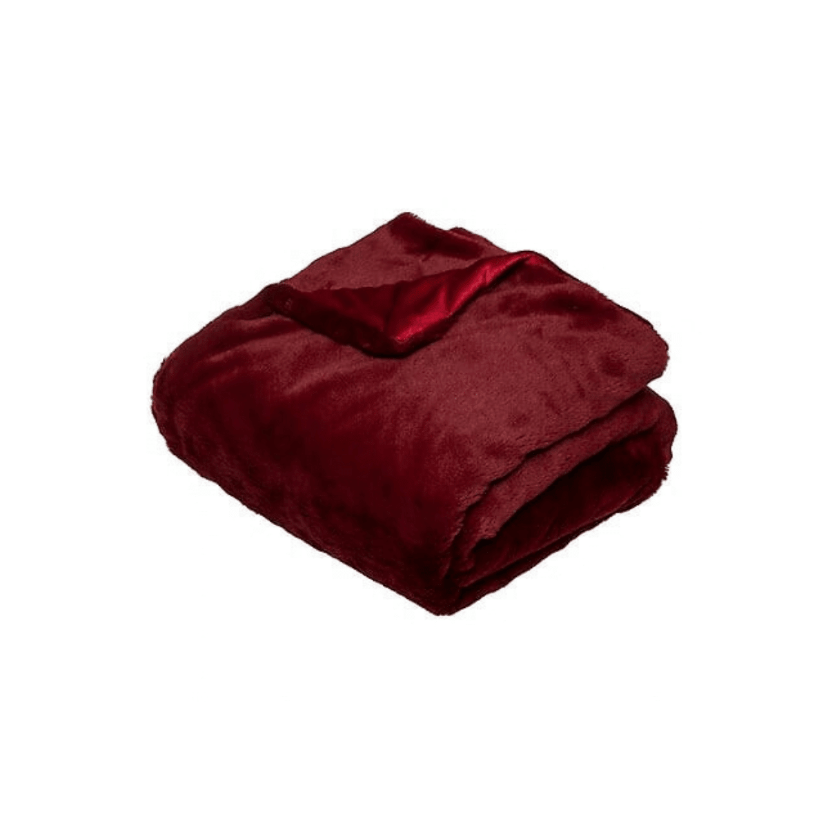 Pledd i fuskepels rød 130 x 180 cm - Lindas Dekor Pledd