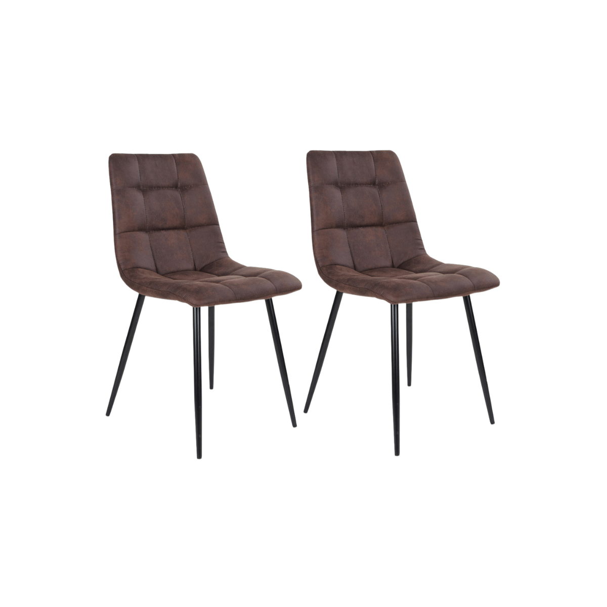 2-pk Middelfart spisestol mørk brun