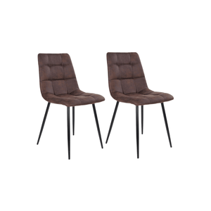 2-pk Middelfart spisestol mørk brun
