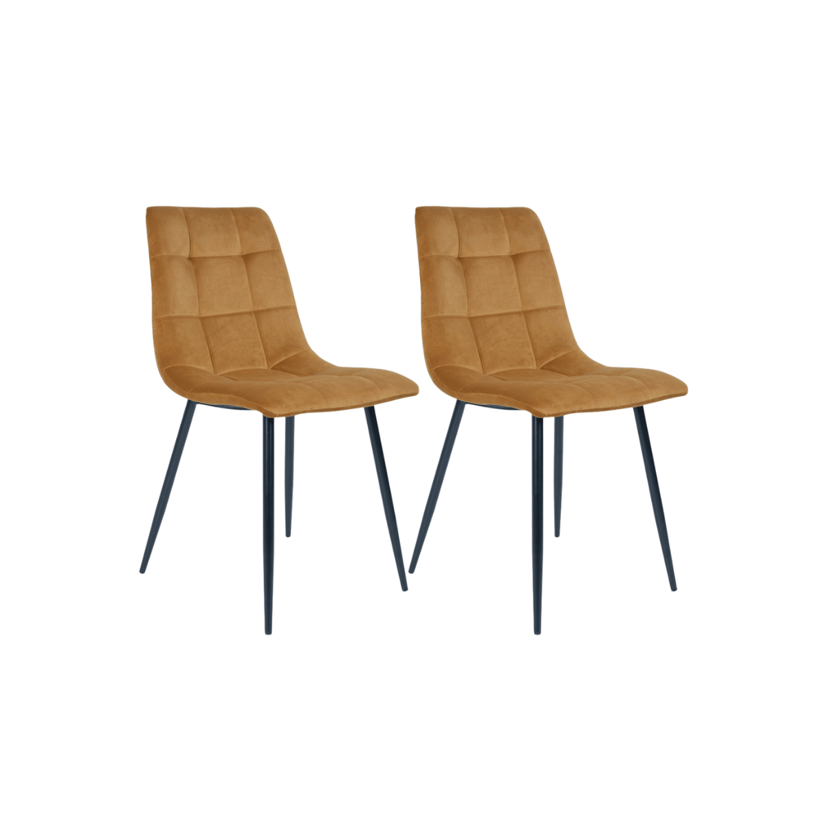 2-pk Middelfart spisestol sennepsgul