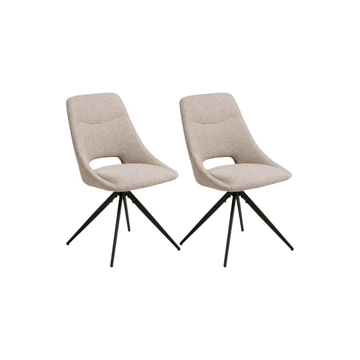 2-pk Dokka dreibar spisestol sand
