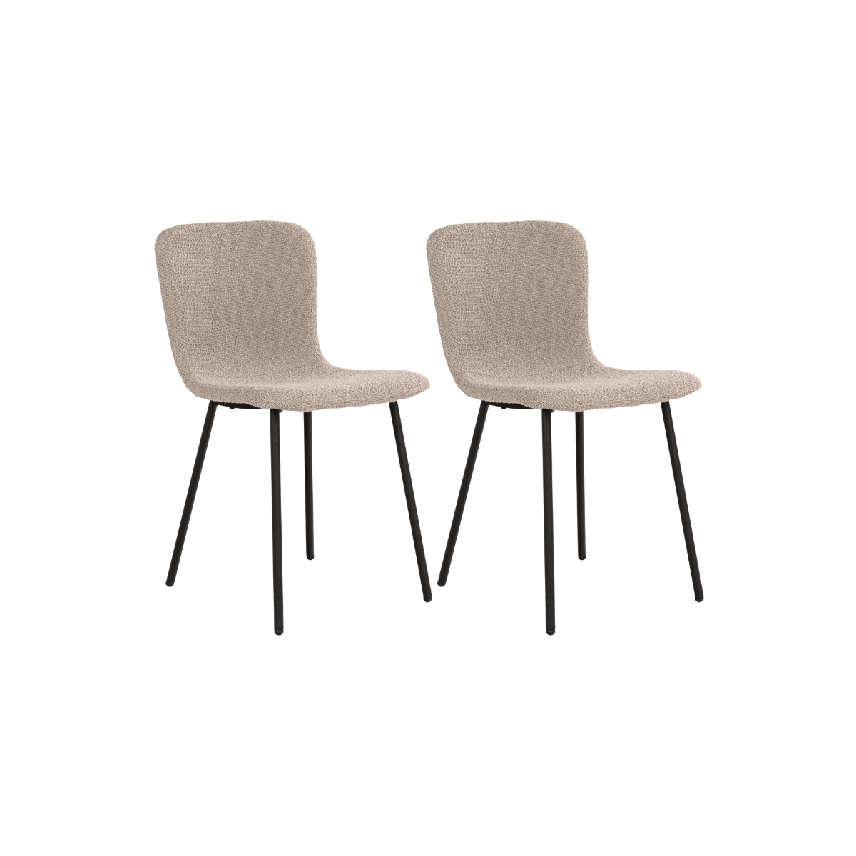 2-pk Halden spisestol beige