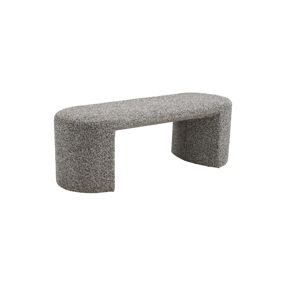 Westport benk bouclé grå 120 x 45 x 44 cm