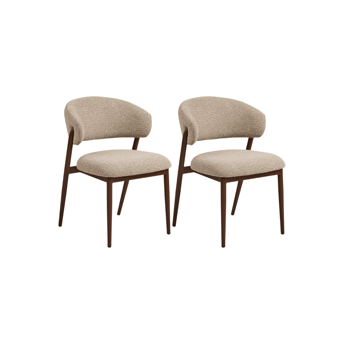 2-pk Cavi spisestol sand/valnøttfarget