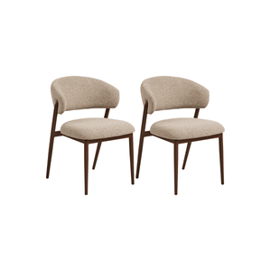 2-pk Cavi spisestol sand/valnøttfarget