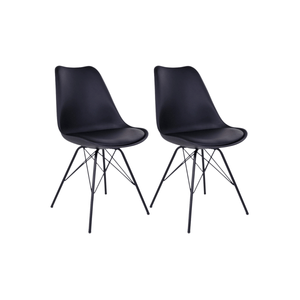 2-pk Oslo spisestol sort