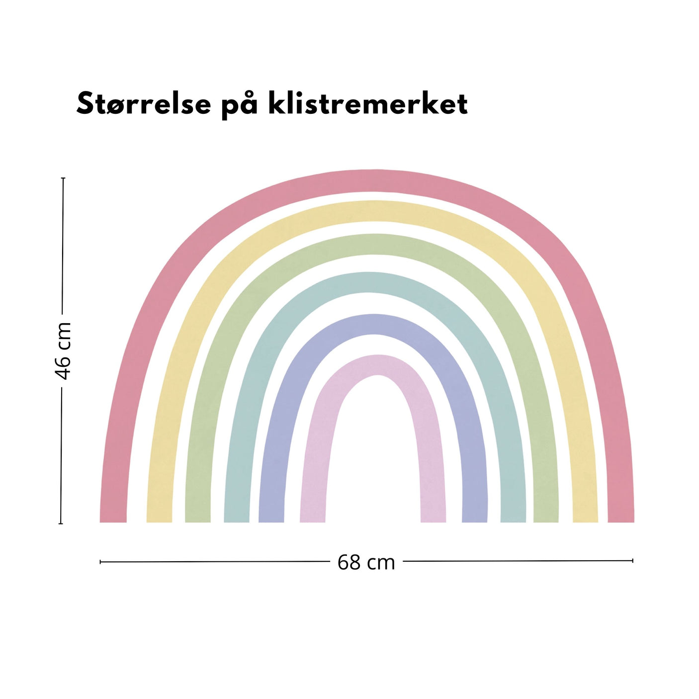 Regnbue klistremerke