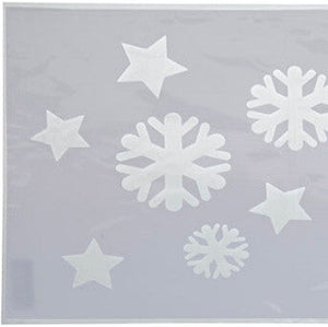 Sjablonger med snøfnugg og stjerner til vindusmaling og juledekorasjon