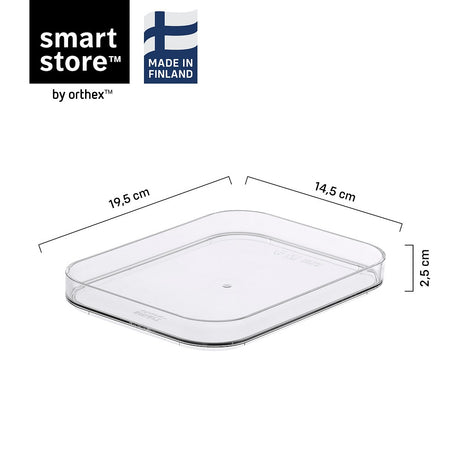målskisse av SmartStore Compact Clear S lokk med dimensjoner