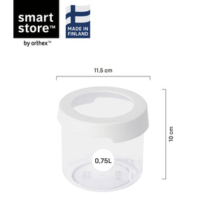 Gjennomsiktig oppbevaringsboks til tørrvarer i skap og skuff