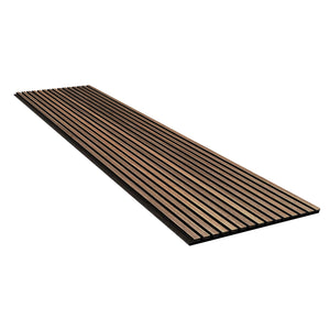Selvklebende spileplate i klassisk valnøtt 60x240 cm – akustikkplate til spilevegg, 2-pk