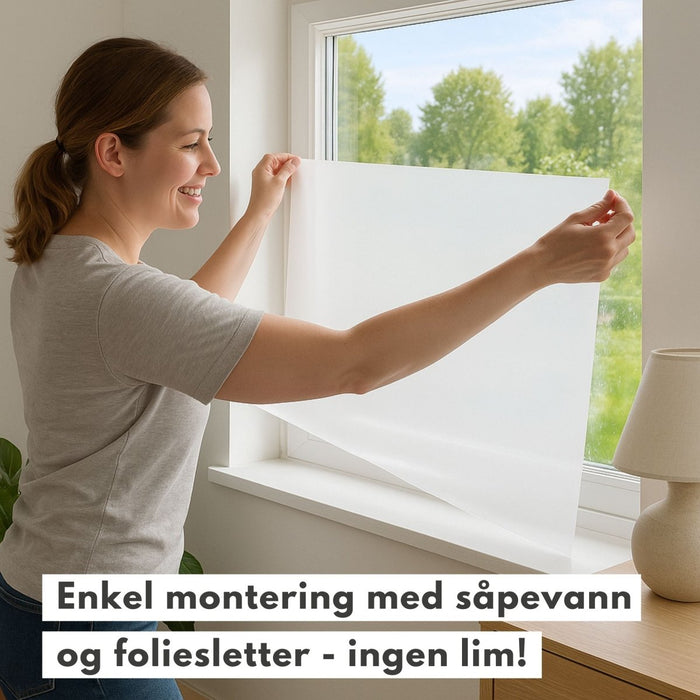 Montering av vindusfolie uten verktøy