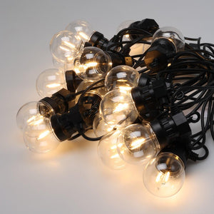 Lyslenke med 20 varm hvite LED pærer