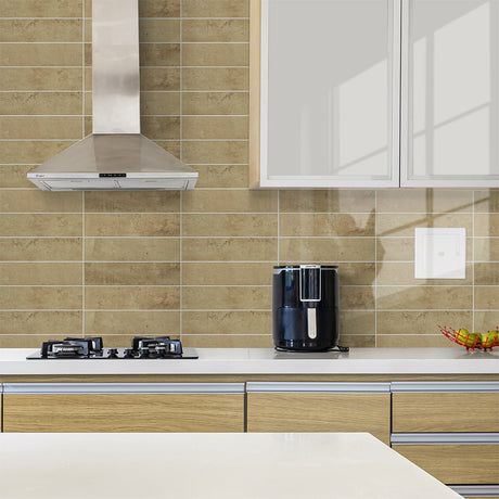 24-pk Louise gloss beige selvklebende veggfliser