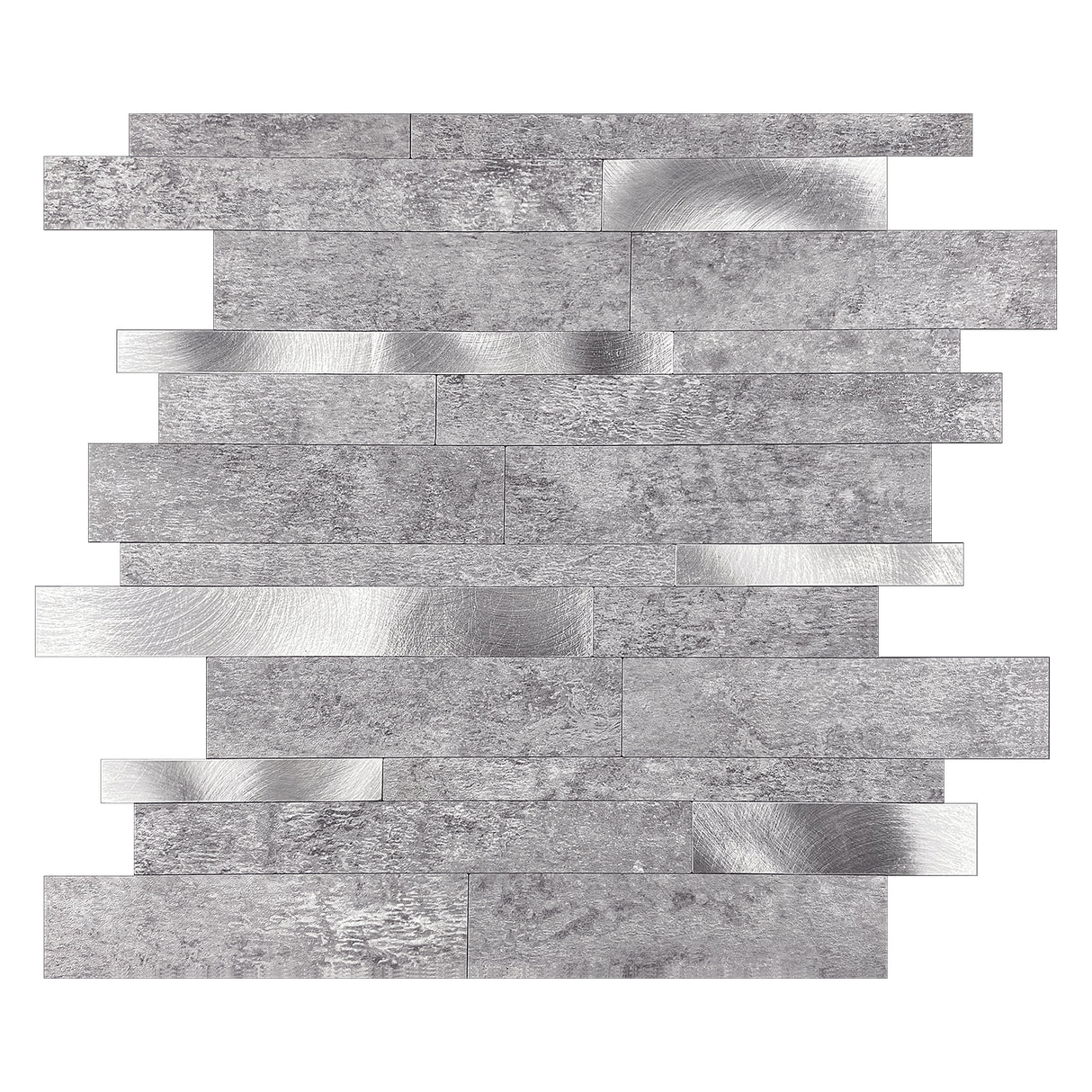 Stein lys grå XL selvklebende veggfliser med en realistisk steinstruktur i lysegrå toner.