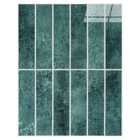 10-pk Alma gloss grønn selvklebende veggfliser