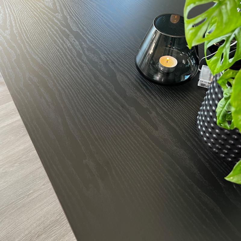 Treverk sort glatt matt kontaktplast - Lindas Dekor