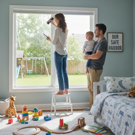 Sikkerhetsfolie transparent for glass og speil