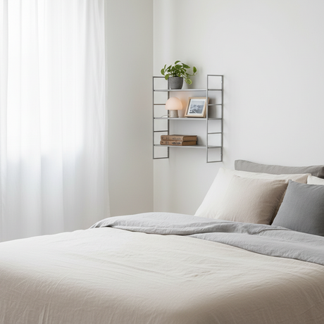 Beja hyller i soverom - riktig størrelse