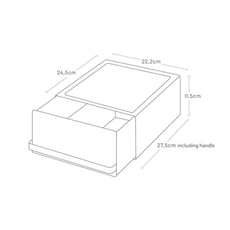 Organizer til kjøkken med uttrekksskuff og topplate for små apparater
