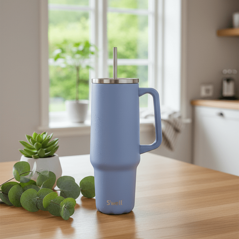Blå – eikbänk och eukalyptus