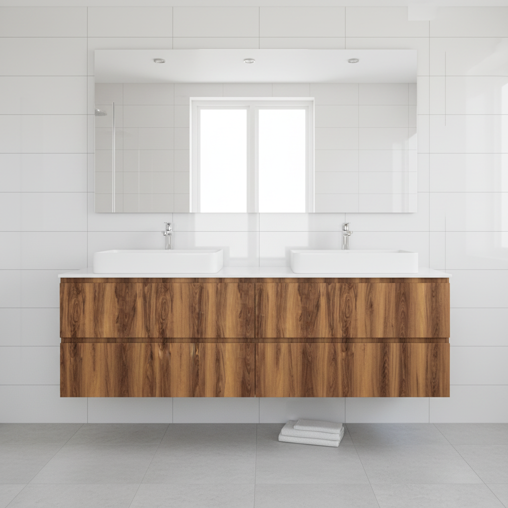 Boston oak kontaktplast på baderom