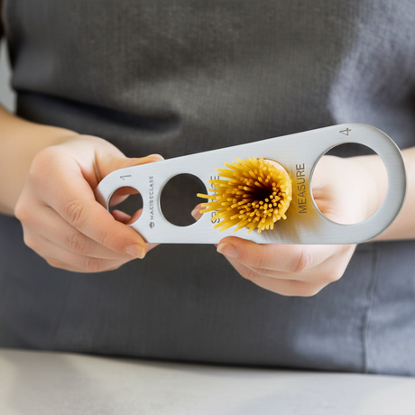 Kjøkkenredskap for spaghetti med fire størrelser for ulike porsjoner