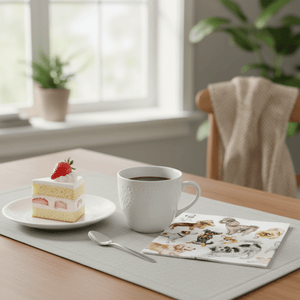 3 lags servietter med hunder til kaffe og kakebord
