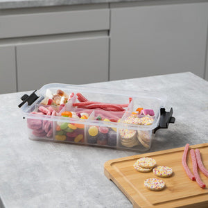 Snackboks med 7 rom og lokk i bambus - Lindas Dekor